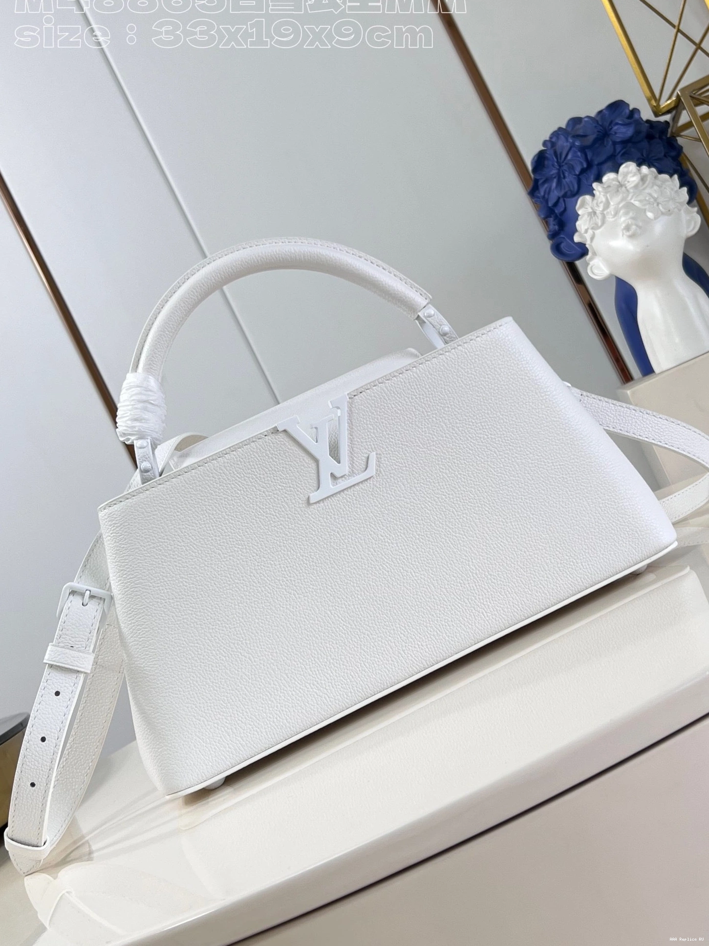 Aaa replica bags MM-33*19*9CM VUITTON LOUIS CAPUCINES 0714